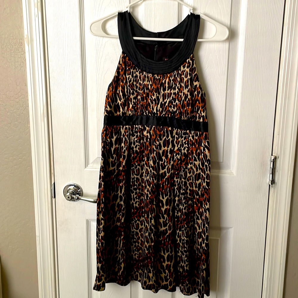 Betsey Johnson Silk Leopard Cocktail Dress